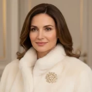 İncili Kar Tanesi Broşu