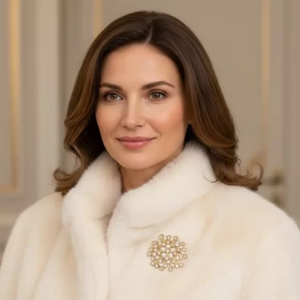 İncili Kar Tanesi Broşu